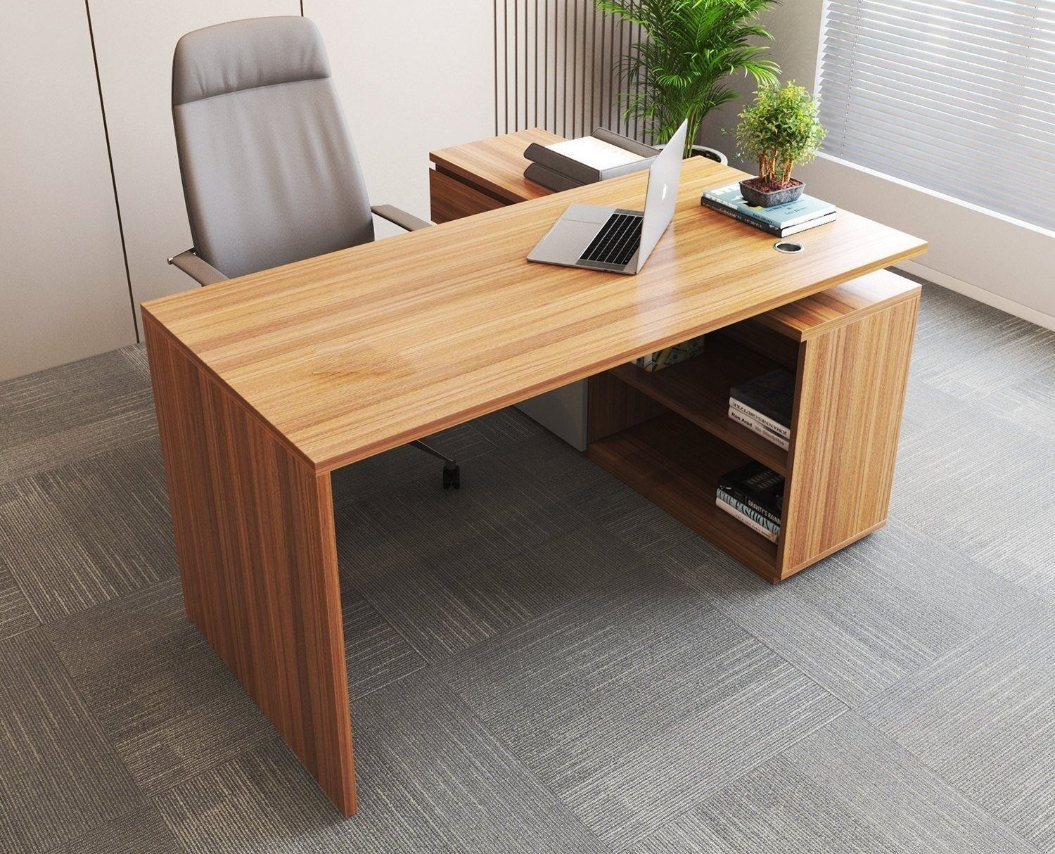 21. L TYPE OFFICE TABLE